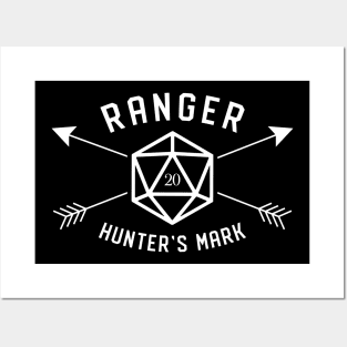 Ranger Hunter's Mark Polyhedral D20 Dice Posters and Art